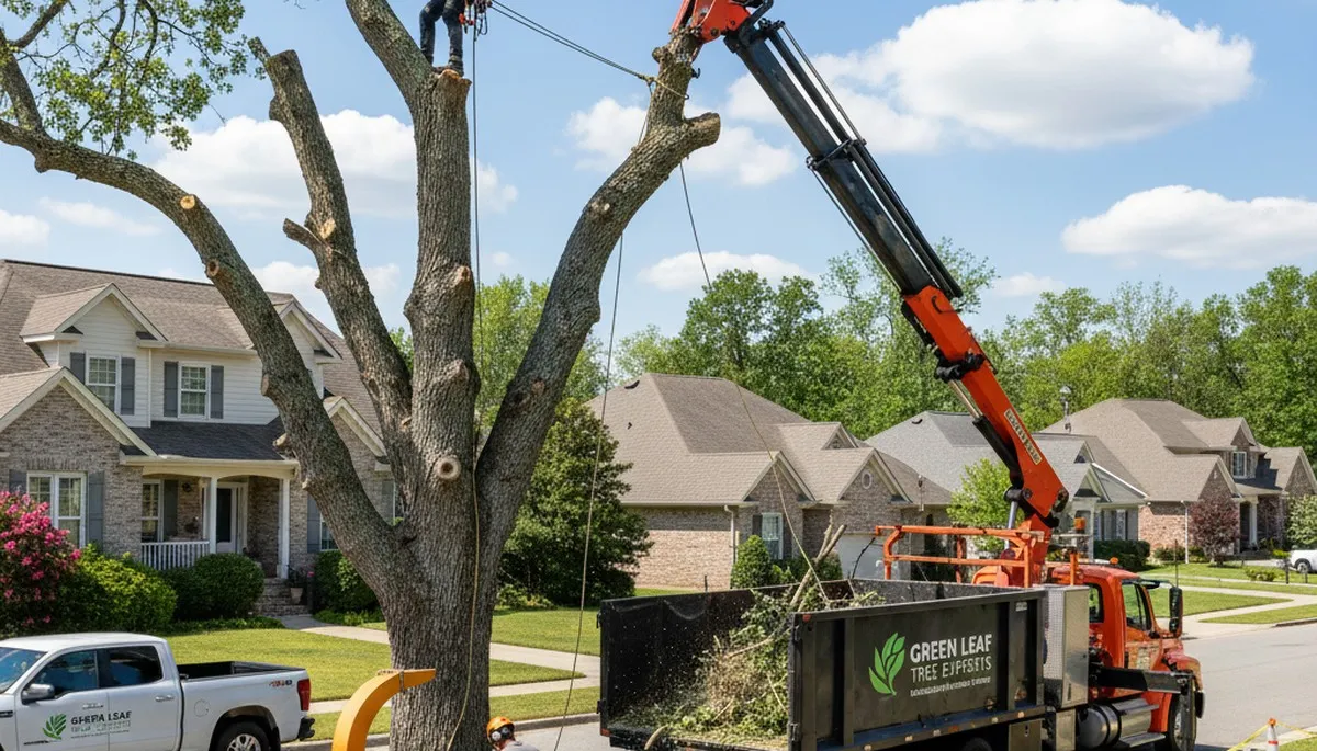 Professional tree removal service crew working in Milwaukee, WI